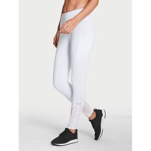 VICTORIA SPORT Victoria's Secret Knockout Leggings White With Mesh Size Medium